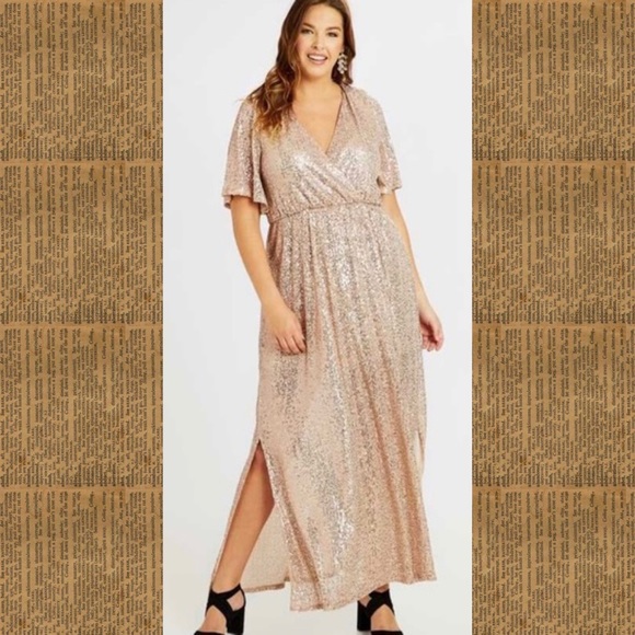 nwt! arula (altar’d state) adela rose gold maxi dress - Picture 1 of 9